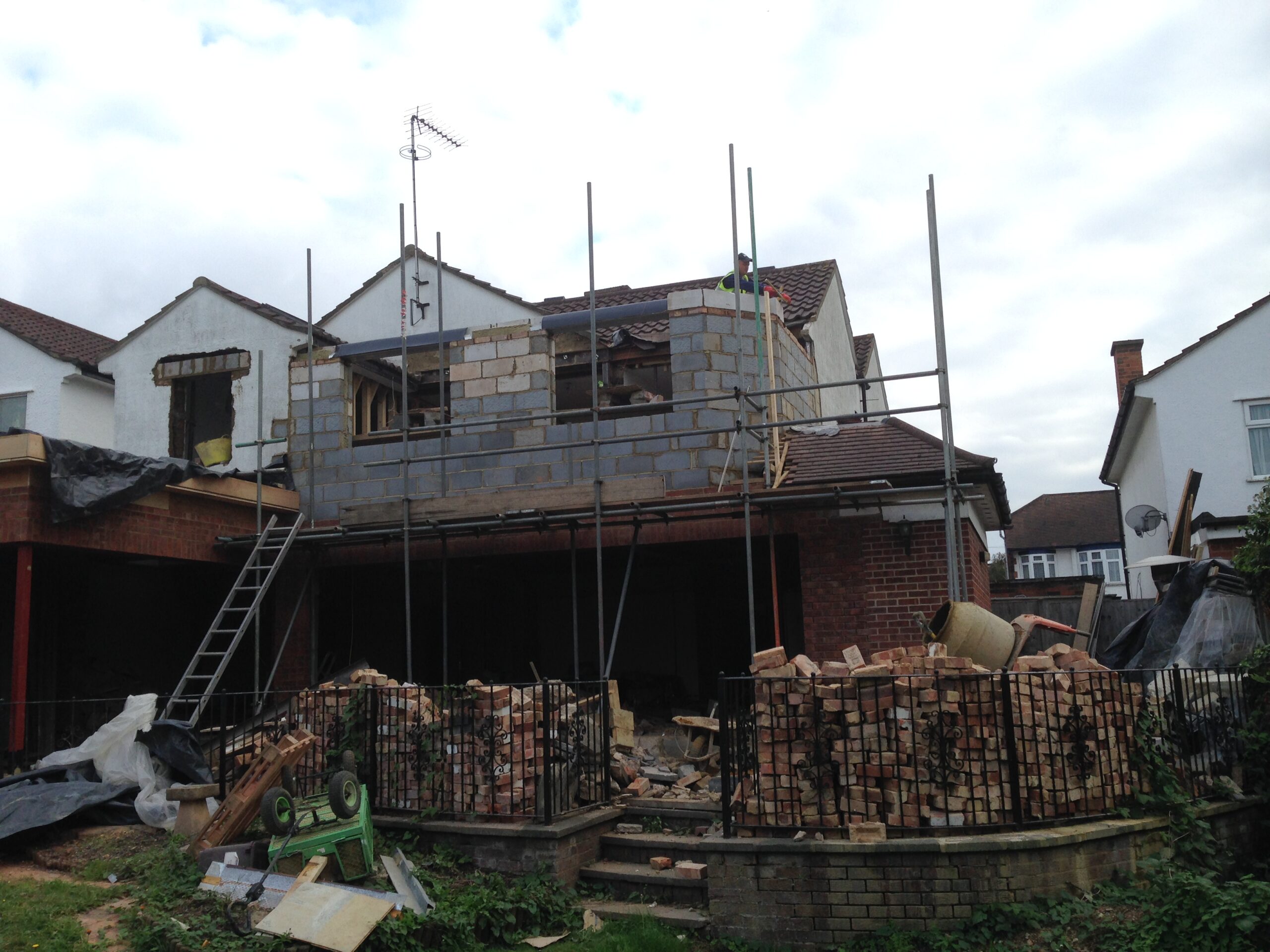 Structural alteration work during a residential renovation